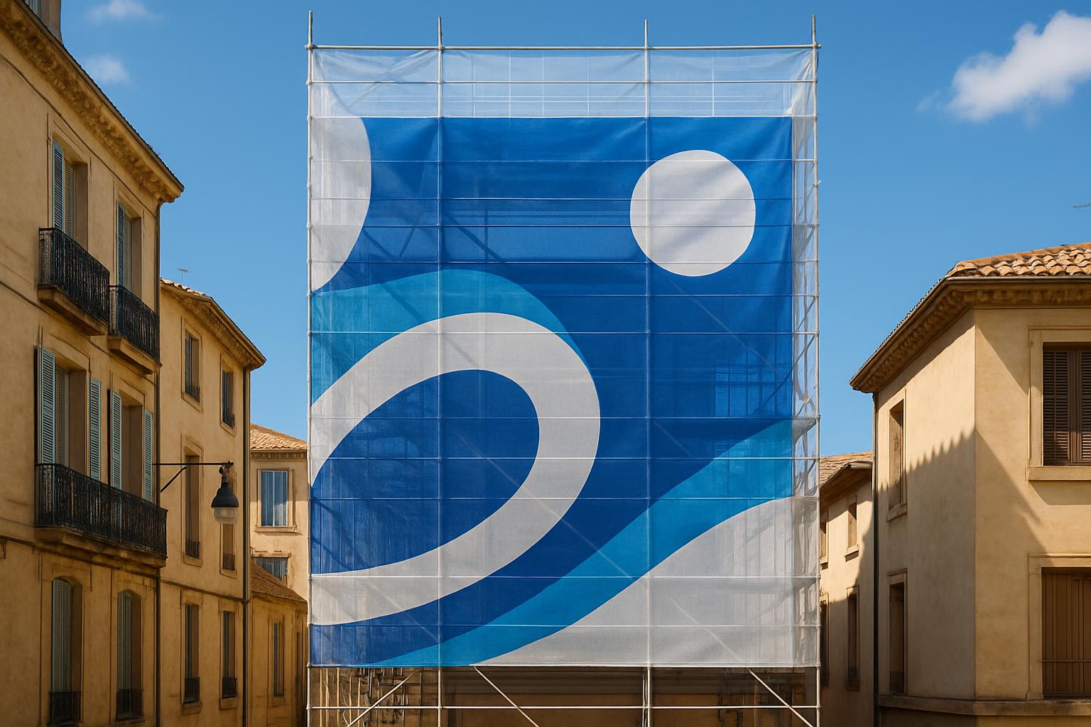 Bâche mesh sur façade d'échafaudage : ce qu'il faut savoir avant de commander | DOEMO PRINT
