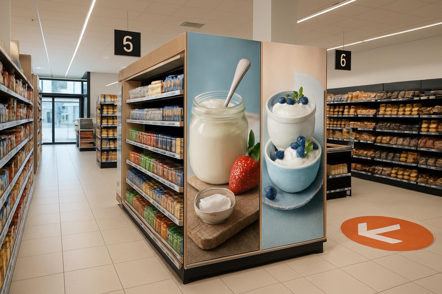 PLV tête de gondole et signalétique caisse : comment l'impression grand format booste vos ventes en magasin
